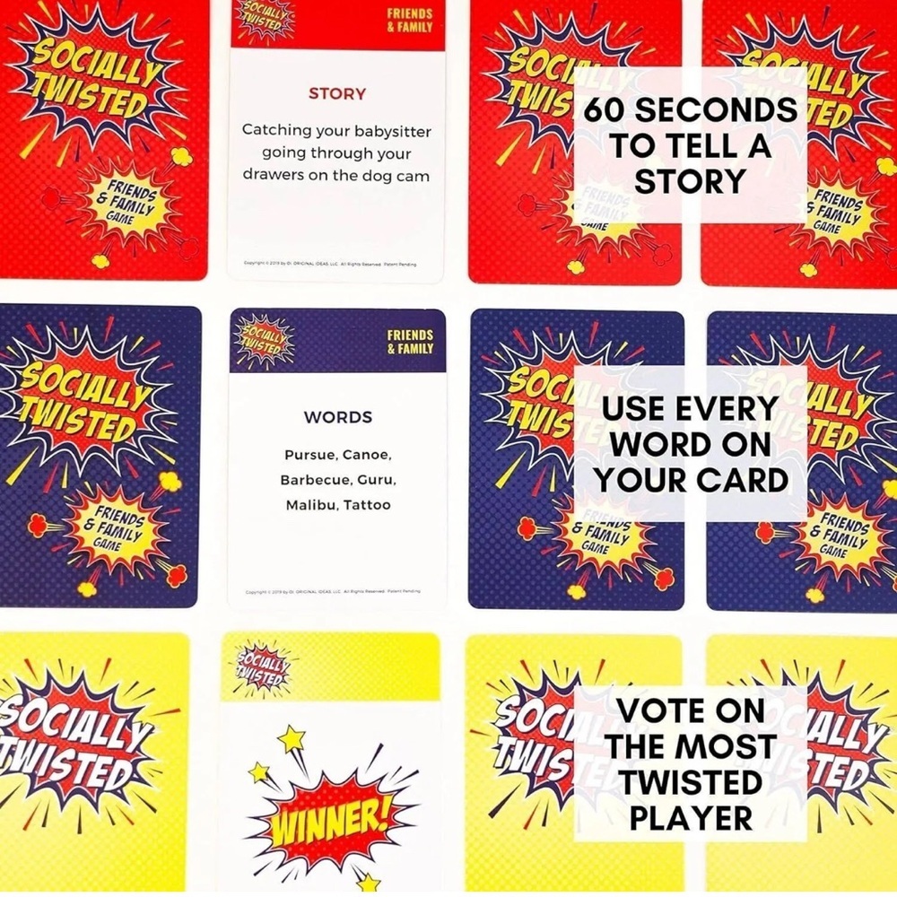 Socially Twisted Party Card Game - Red and Yellow - Picture 3 of 3